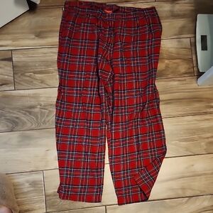 Macy's Red and Black Checkered Pajama Pants